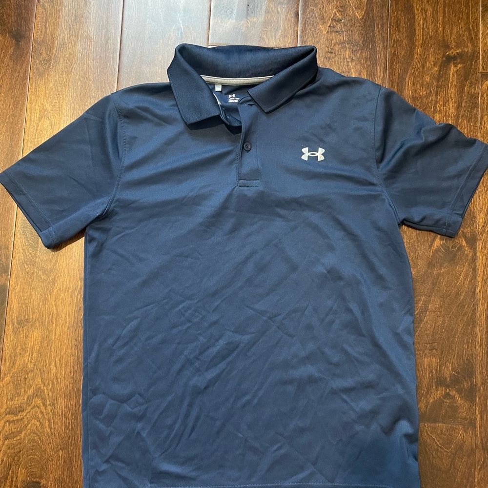 Under Armour Boy’s  Navy Golf Shirt